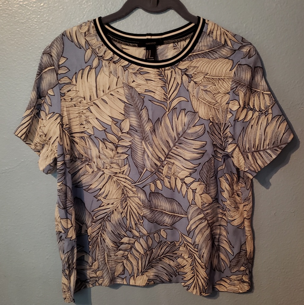 F21 tropical cropped tshirt- offer ending soon